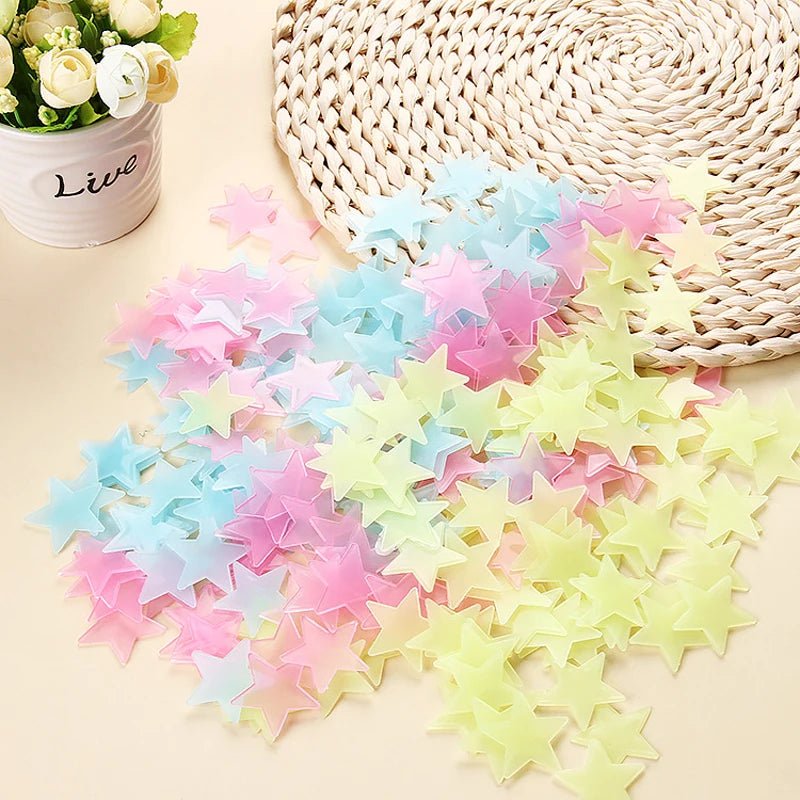 Stickers muraux fluorescents ( 100 pièces) I Shinning Stars™ - Oasis Tendresse