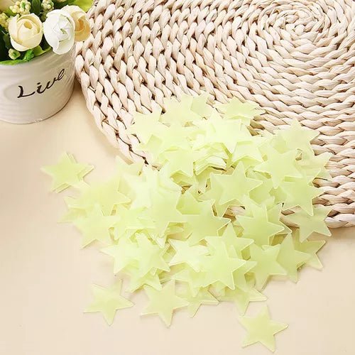 Stickers muraux fluorescents ( 100 pièces) I Shinning Stars™ - Oasis Tendresse