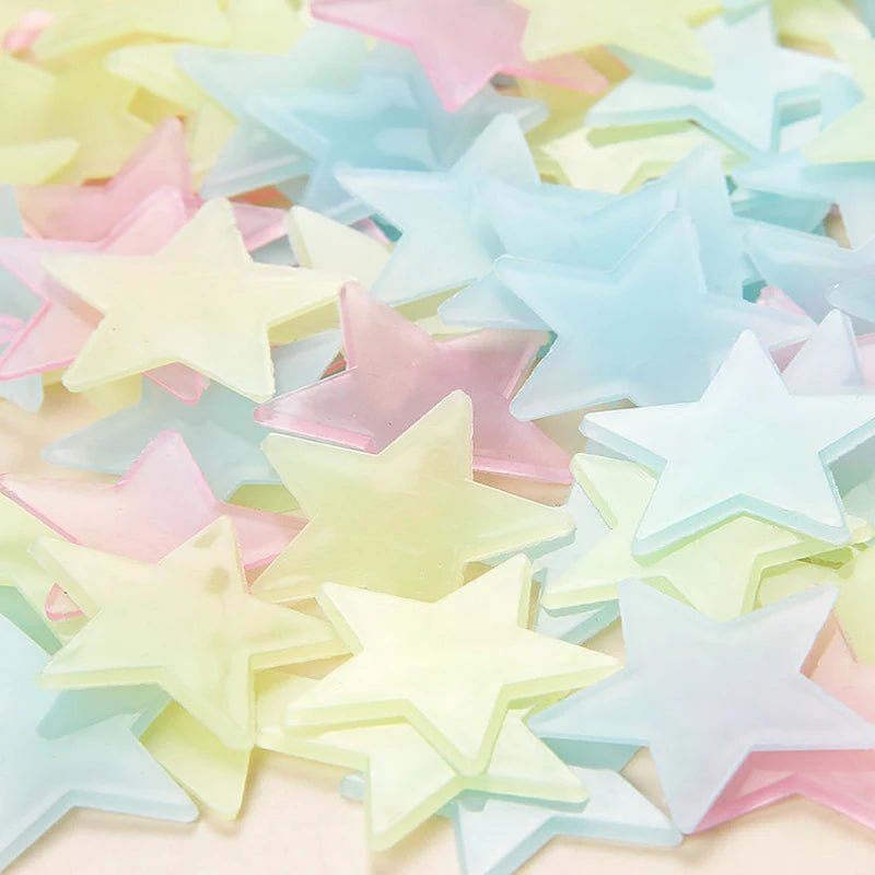 Stickers muraux fluorescents ( 100 pièces) I Shinning Stars™ - Oasis Tendresse